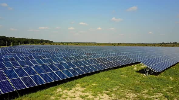 Solar Battery On Meadow