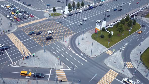 Aerial Panorama Of The Center Of Moscow, Russia