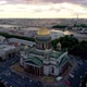 Golden Dome of Isaac Cathedral at Sunrise Dron - VideoHive Item for Sale
