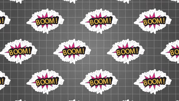 Boom Comic Cartoon Sticker Background
