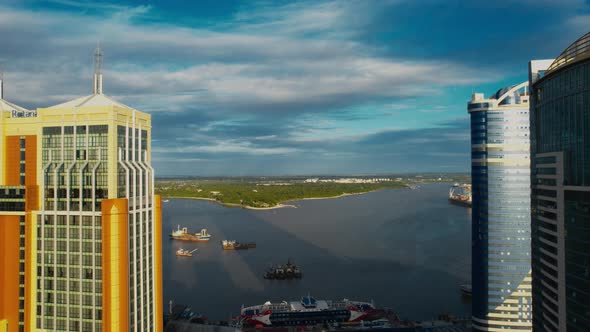 aerial view of the haven of peace, city of Dar es Salaam