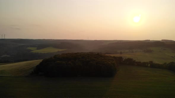 Beautiful landscape and patches of woods