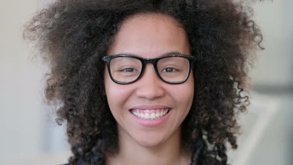 Close Up of Smiling African Woman Face