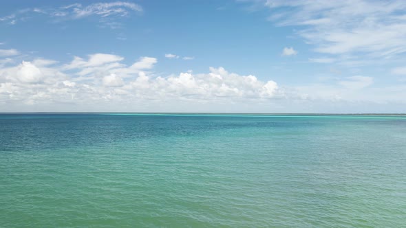 A Sea Of Blue Color From A Height