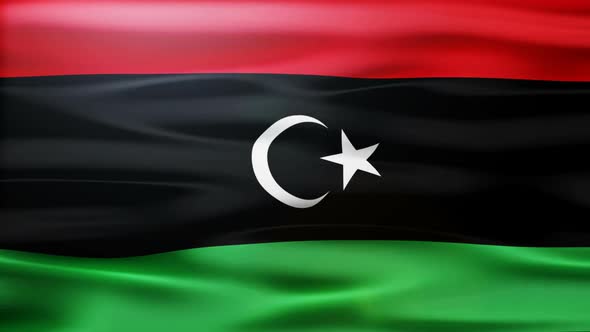Libya Flag Waving
