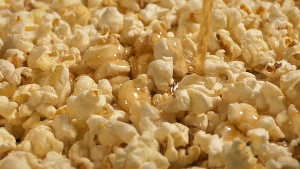 Liquid Butter On Popcorn Moving Shot