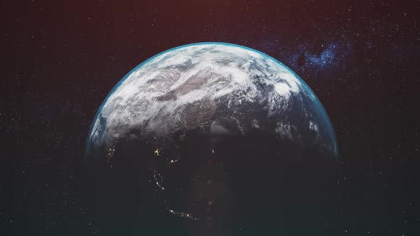 Graph Planet Earth with Halo and Sun Goes Below Horizon alt