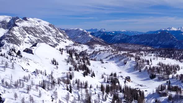 Winter Tauplitz Alm near Bad Mitterndorf, Austria