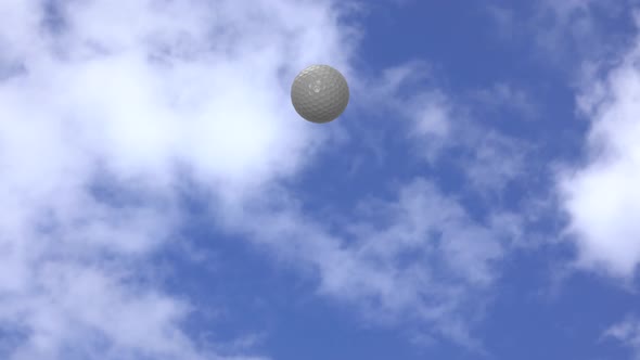 Golf Ball Flying Towards Camera