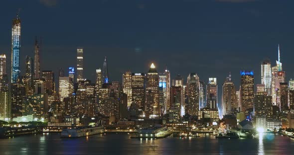 Sunset of New York City Skyline