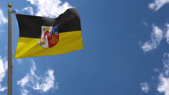Krefeld City Flag (Germany) On Flagpole