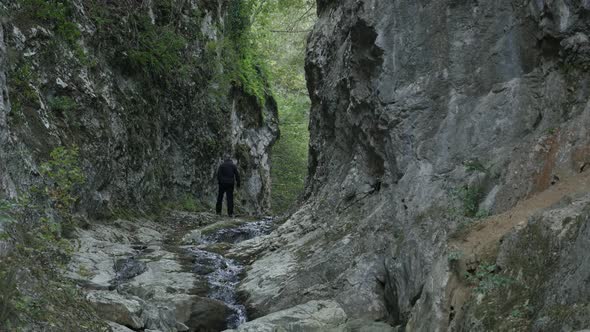 Beauty of nature in Eastern Serbia 4K 2160p 30fps UltraHD footage - Hiker passing  through  natural 