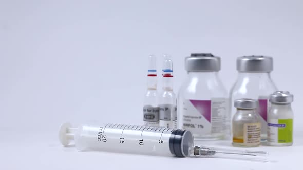 Medical Syringe and Medical Bottles 1385