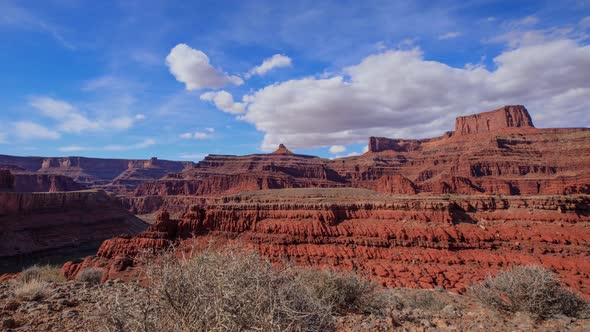 Cloud Time Lapse Canyons Utah Landscape