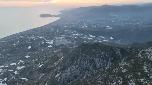 Background Textured Mountains aerial view 4 K