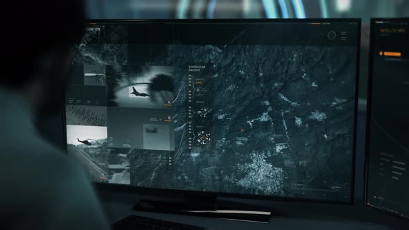 Modern spy interface technology tracked location of enemy army air base alt