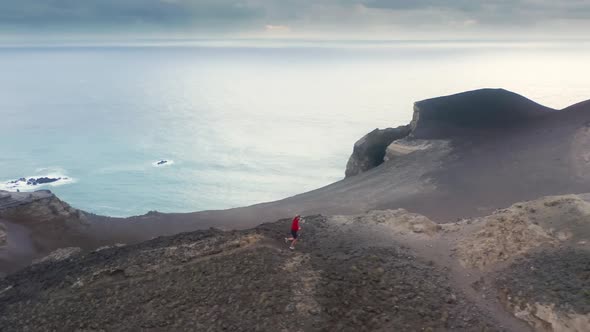 Aerial View of the Blue Island of Azores