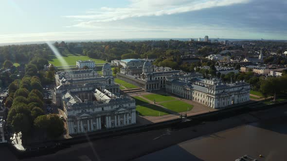 Panoramic Aerial View of Greenwich Old Naval Academy