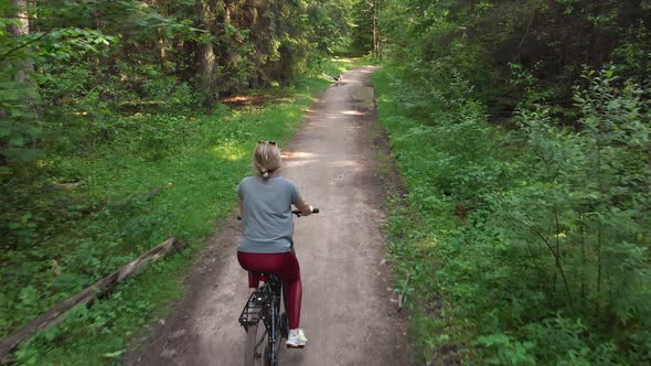 Young Cyclist Riding on a Nice Road