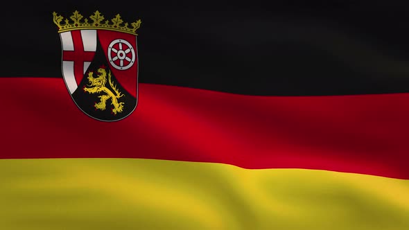 German State Flag Rhineland Palatinate 4K