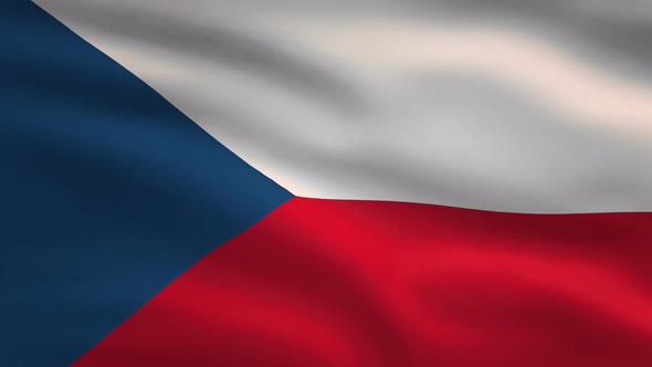 Czech Republic Windy Flag Background 4K