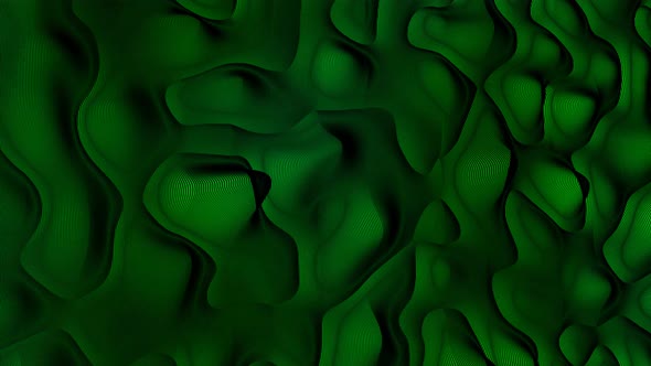 Green Color Abstract Liquid Animated Background