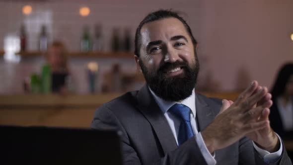 Pensive Bearded Businessman Thinking About Startup