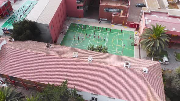 Sports school for children (La Serena city Chile) aerial view