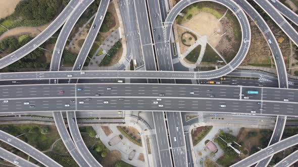 Freeway Intersection Traffic Trails