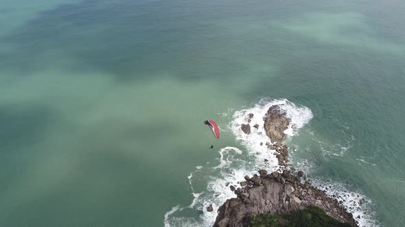 Maresias beach landmark travel destination in Brazil.