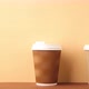 A lot of disposable cups for coffee and tea change places. - VideoHive Item for Sale