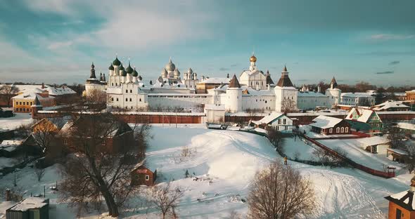 Aerial Panorama Of The Rostov Kremlin