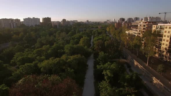 Aerial panorama of Valencia, Spain