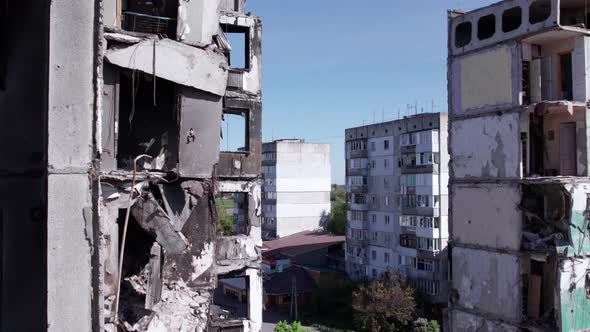 War in Ukraine  Destroyed Building in Borodyanka Bucha District