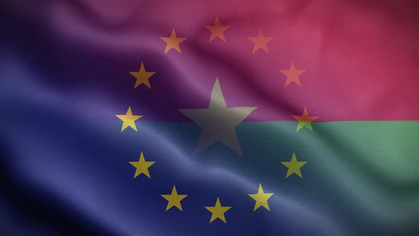EU Burkina Faso Flag Loop Background 4K