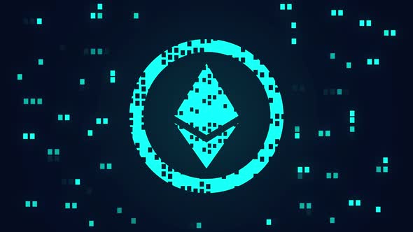 Ethereum Cryptocurrency block chain pixel art