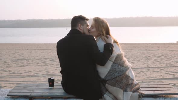 Romantic Couple at the Beach
