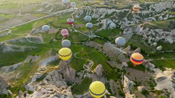 The Cappadocia region of Turkey is the most popular location in the world for hot air ballooning.