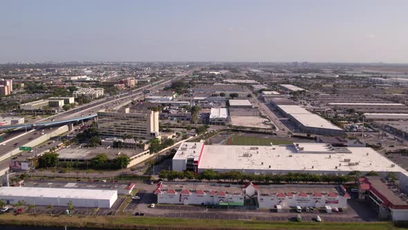 Aerial Industrial District Miami Hialeah Gardens Fl Usa