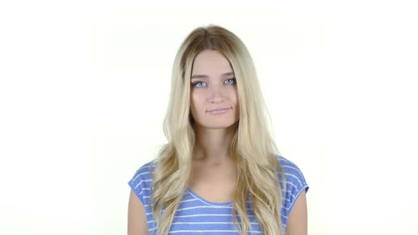 Girl Showing Yes Gesture by Shaking Head