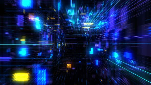 Flight cosmic futuristic HUD tunnel seamless VJ loop