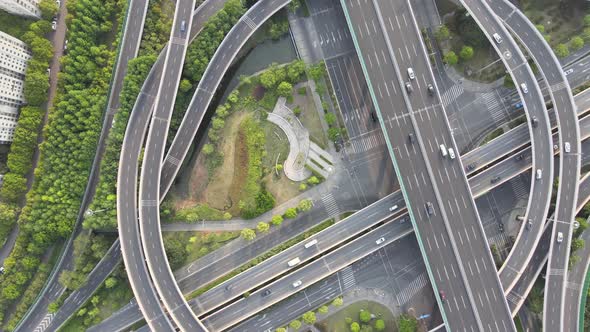 Aerial View Expressway, Shanghai, China