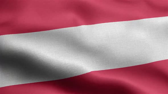 Austria Flag Seamless Closeup Waving Animation