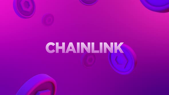 Chainlink Cryptocurrency Falling Coins Background Loop