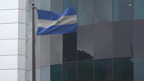 Nicaragua Flag Background 2K