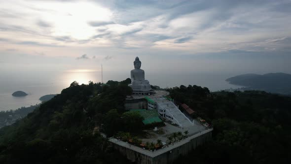 Drone View of the Big Buddha Thailand