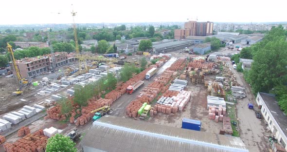 Construction Of A Brick Apartment Building