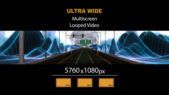 UltraWide HD Trip On The Road Moon 07