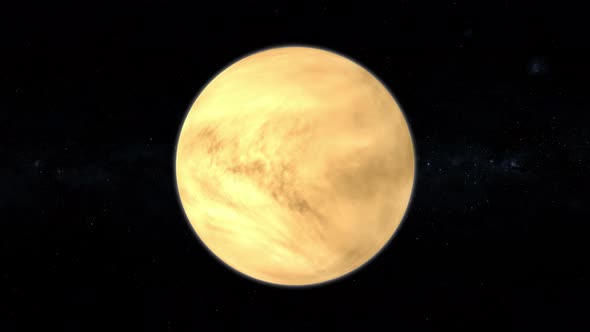 the video of Venus realistic animation. Planet of Venus loop animation.