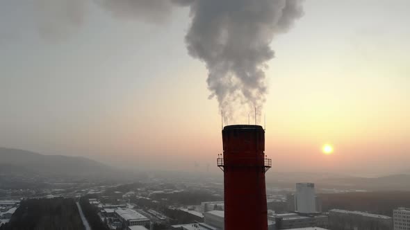 Factory Pipe Polluting Air Environmental Problems